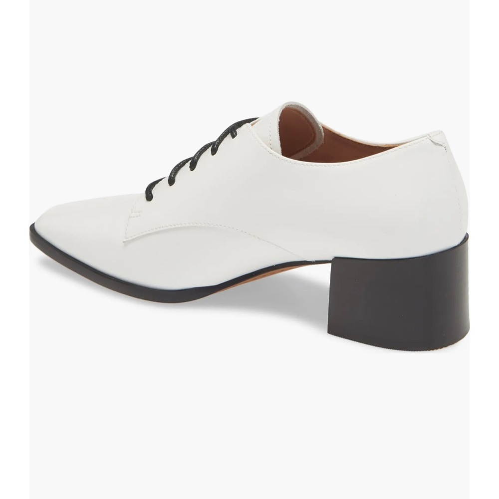 Paolo Women's White Leather Oxfords